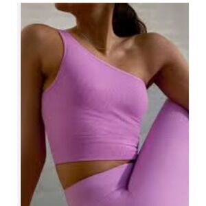 Athleta Aurora Seamless One Shoulder Tank Womens Small Purple Excellent Ribbed